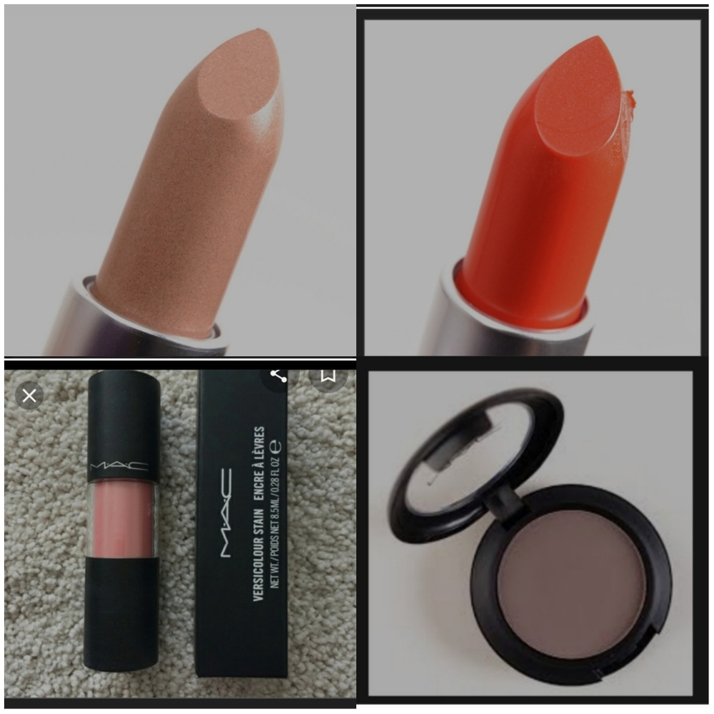 LOT OF 4. 2 MAC lipsticks and 1 Lip Stain 1 Eyesha